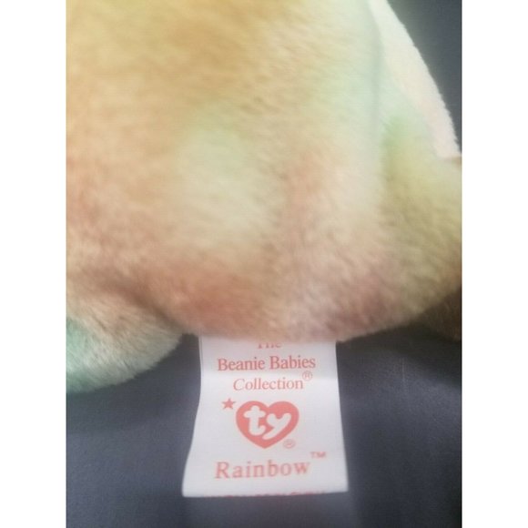  BEANIE BABY RAINBOW the Chameleon 1997 will come w/hang tag protector - Picture 7 of 8